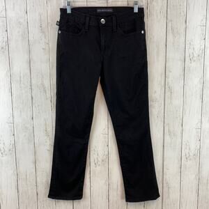 Rock & Republic Black Kendall Slim-Straight Leg 5 Pocket Mid-Rise Jeans Size 8
